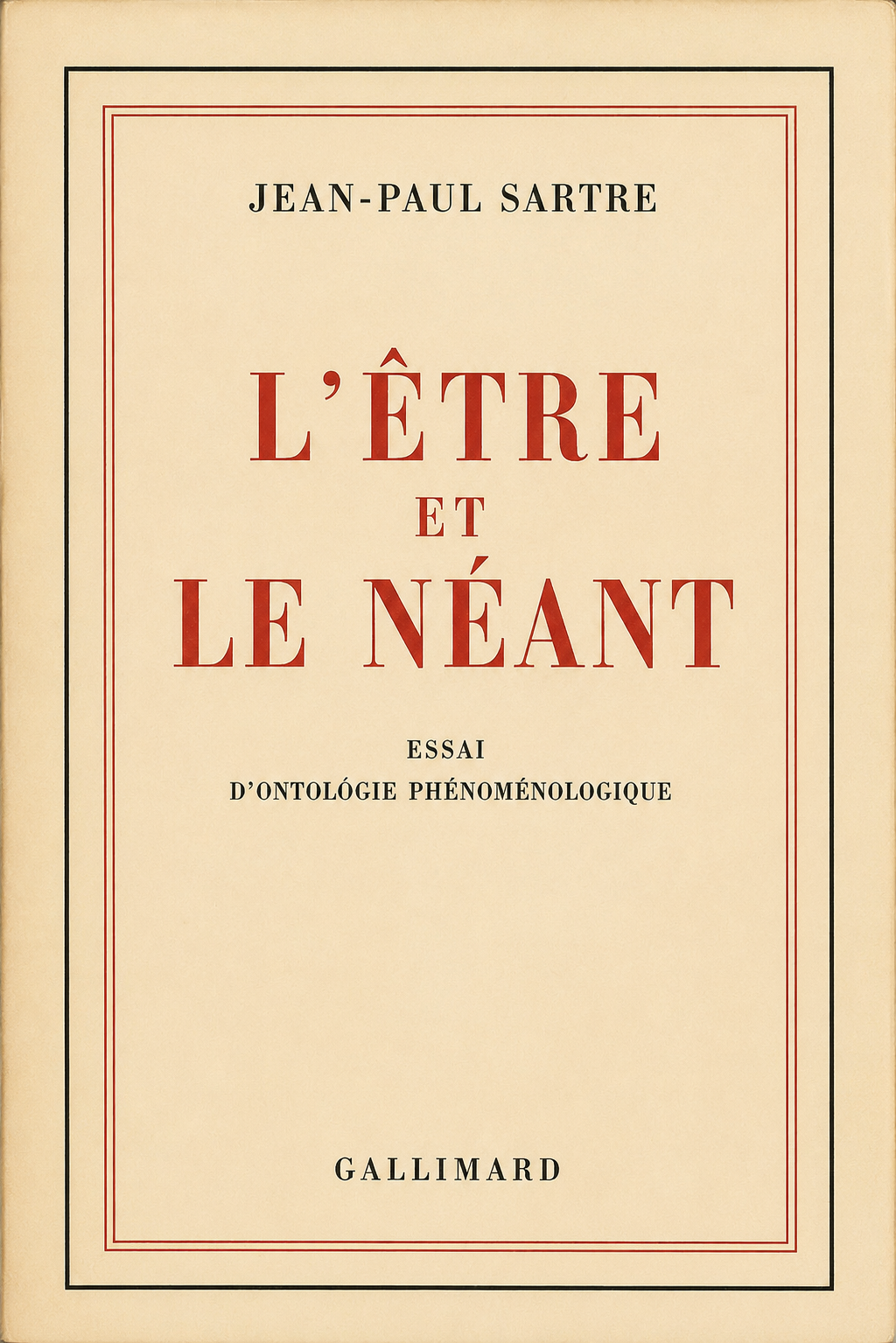Couverture — L'Être et le Néant