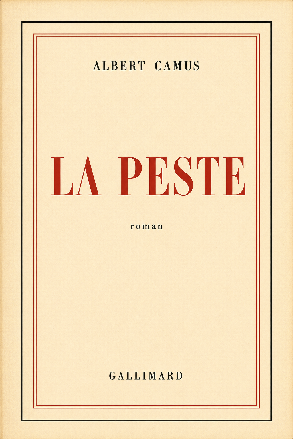 Couverture — La Peste