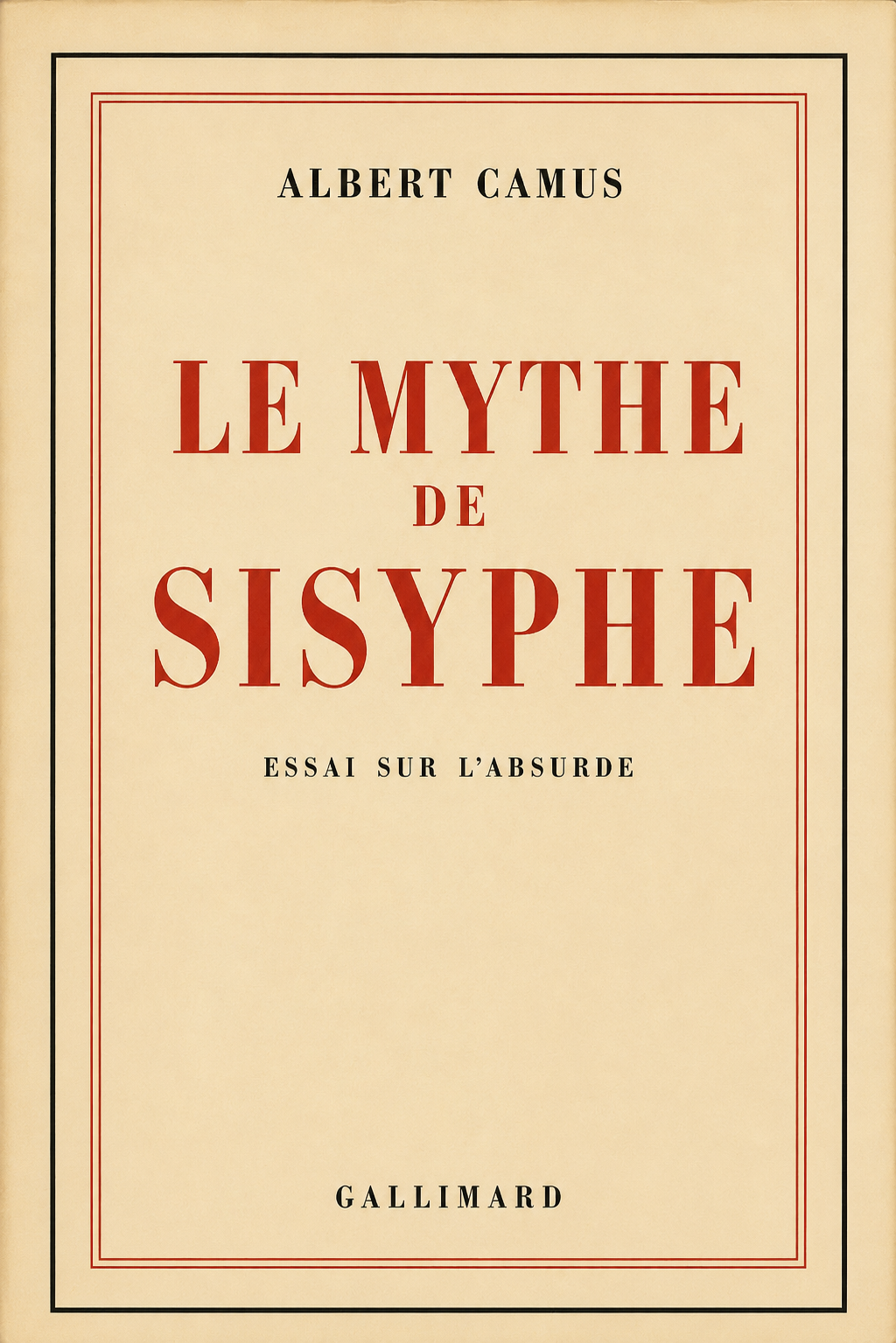 Couverture de Le Mythe de Sisyphe
